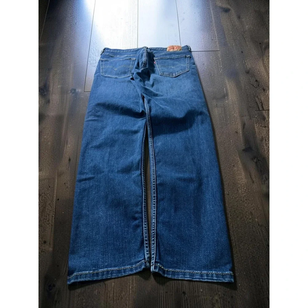 Levi's 502 Jeans Mens 34x32 Blue Denim Regular Fit Stretch Casual Everyday.